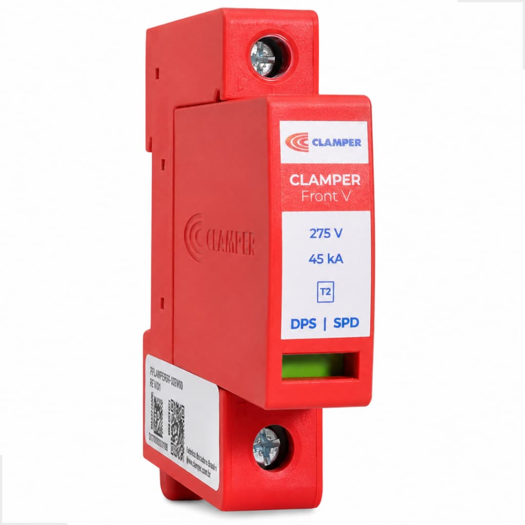 DPS CLAMPER Front V Monopolar 45KA Classe II - Protetor contra surtos para quadros elétricos