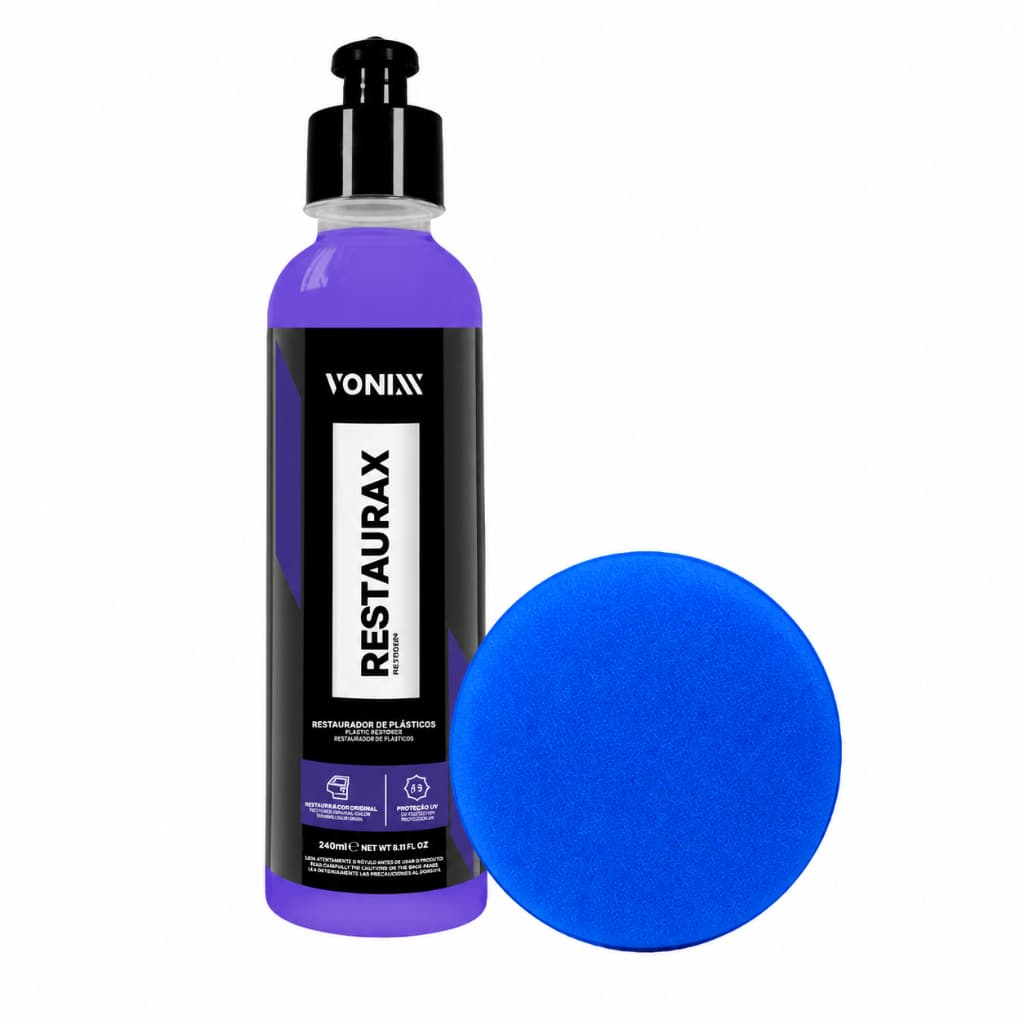 Restaurax Restaurador de Plásticos Vonixx 240 ML + Aplicador de Espuma