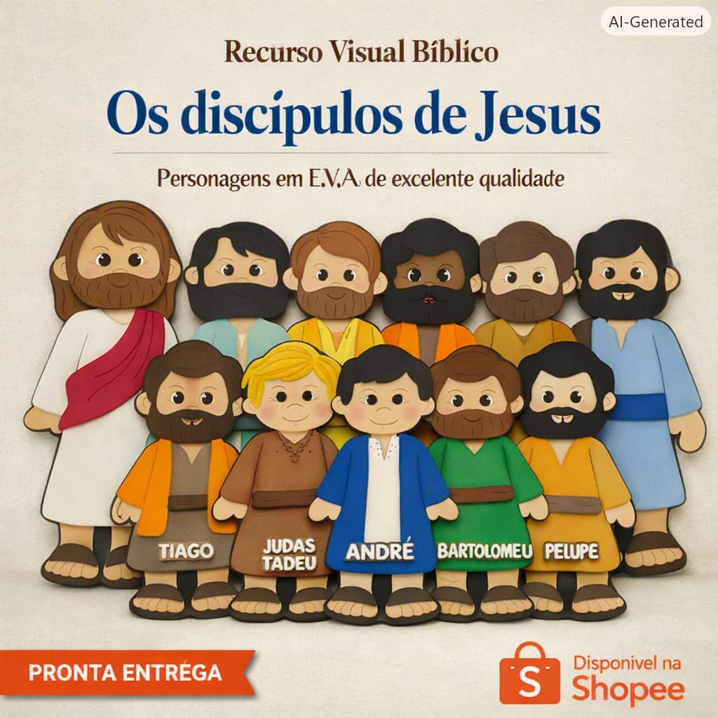 Kit Jesus e seus discípulos em E.V.A./Recurso Visual Bíblico