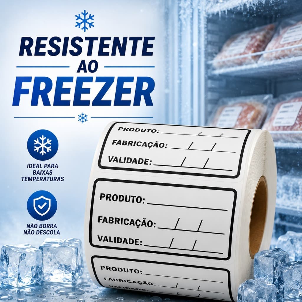1000 Etiquetas Fabricação Validade Alimentos Marmitas Anvisa 50x30 Couchê
