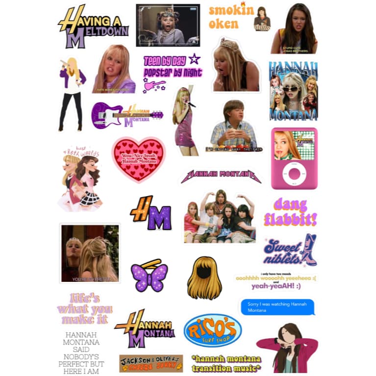 Adesivos Stickers Hannah Montana Disney Channel