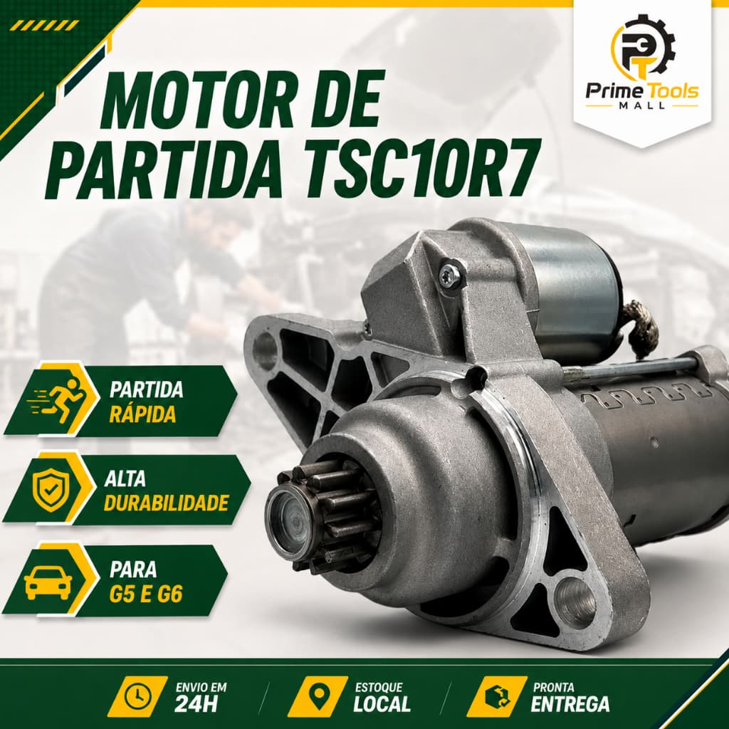 Motor Partida 11 Dentes Gol Fox Voyage Golf Saveiro G5 G6 Spacefox Crossfox