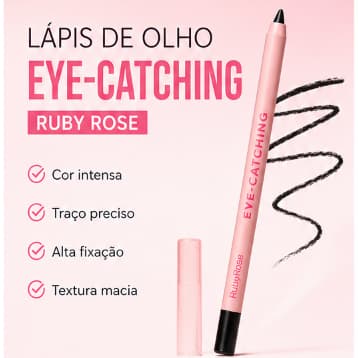 Lápis de Olho Preto Eye Catching HBE2400 Ruby Rose 1,8g