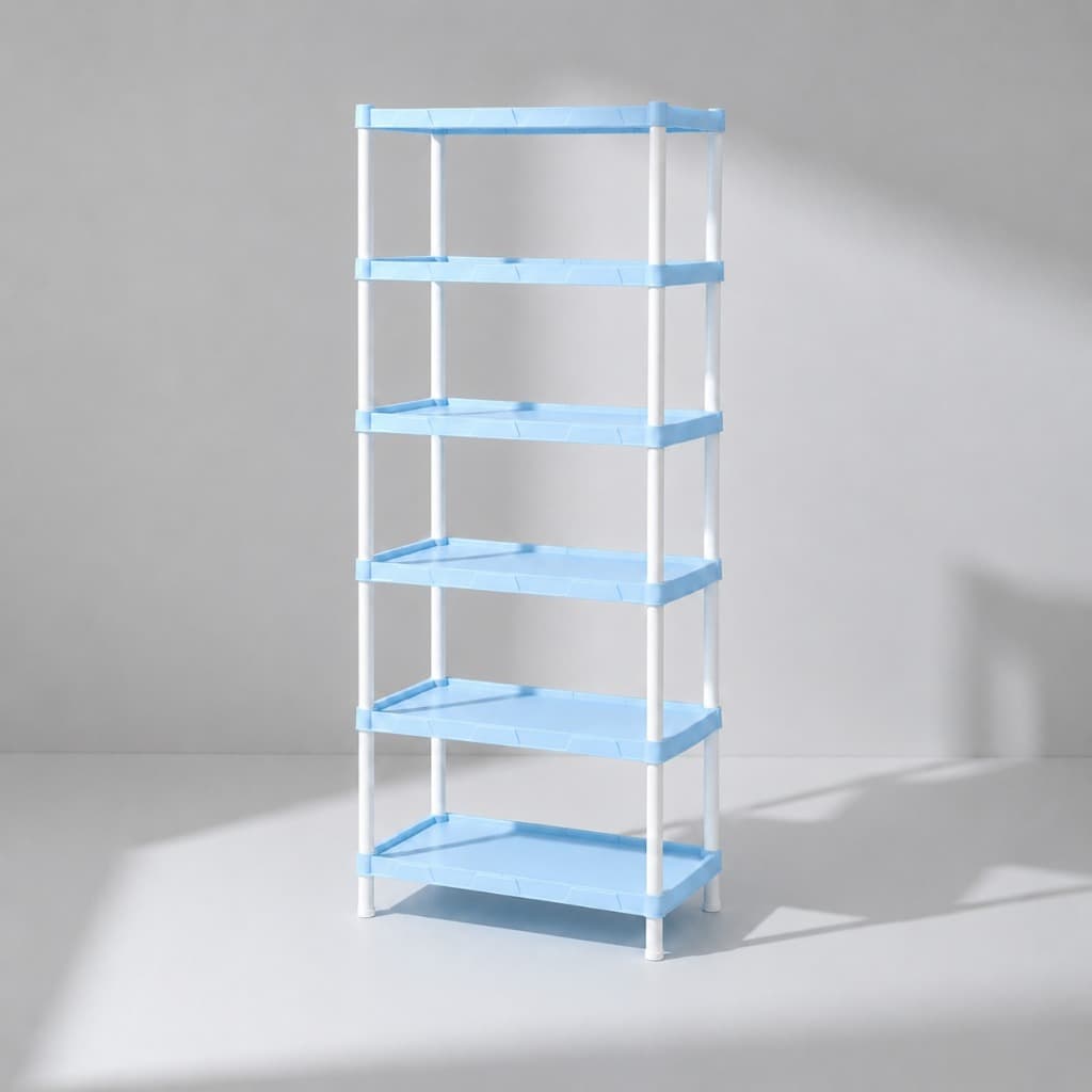 Estante Multiuso Flexa 6 Prateleiras Azul Bebê