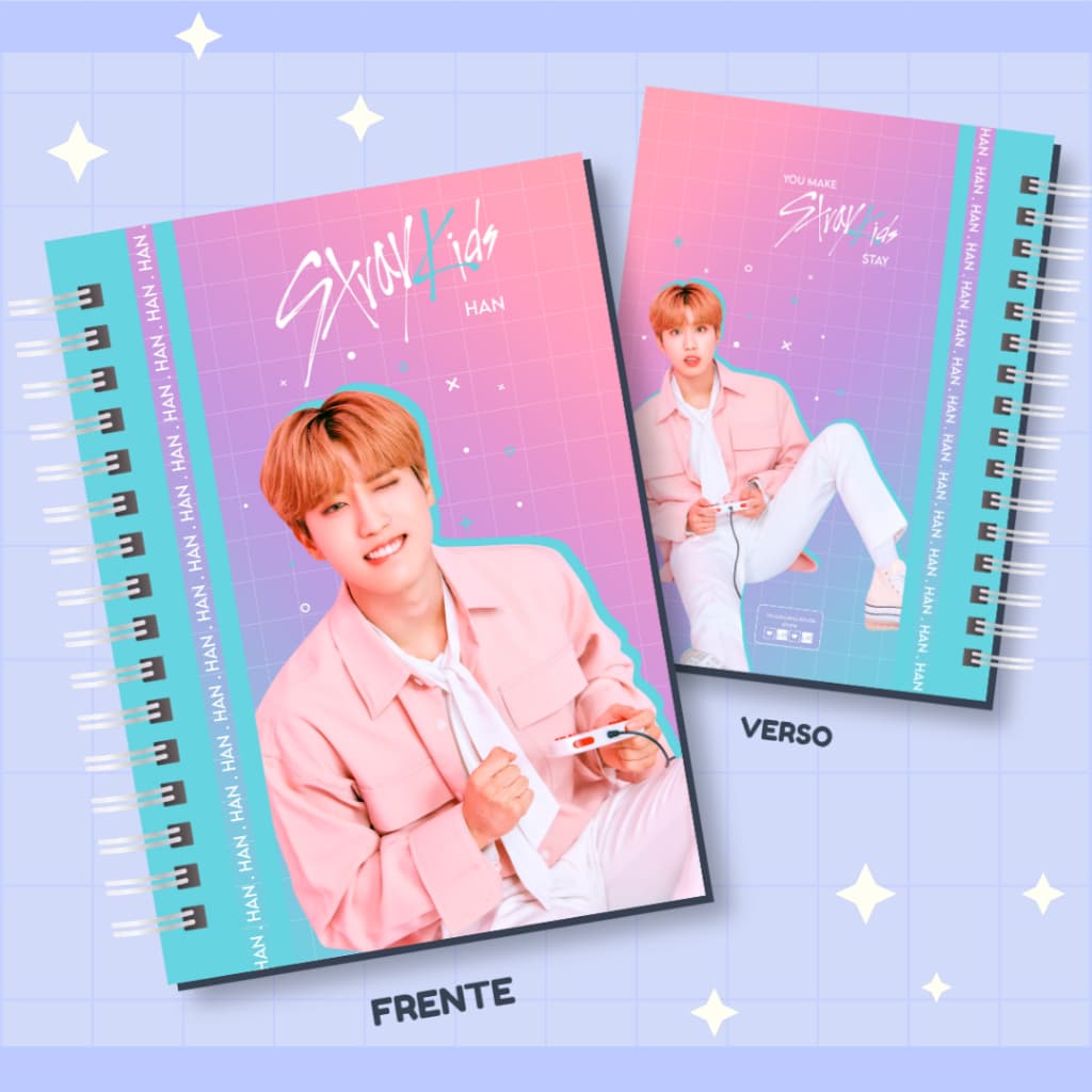 Caderno Han Stray Kids Kpop | Caderno A5 ou Universitário
