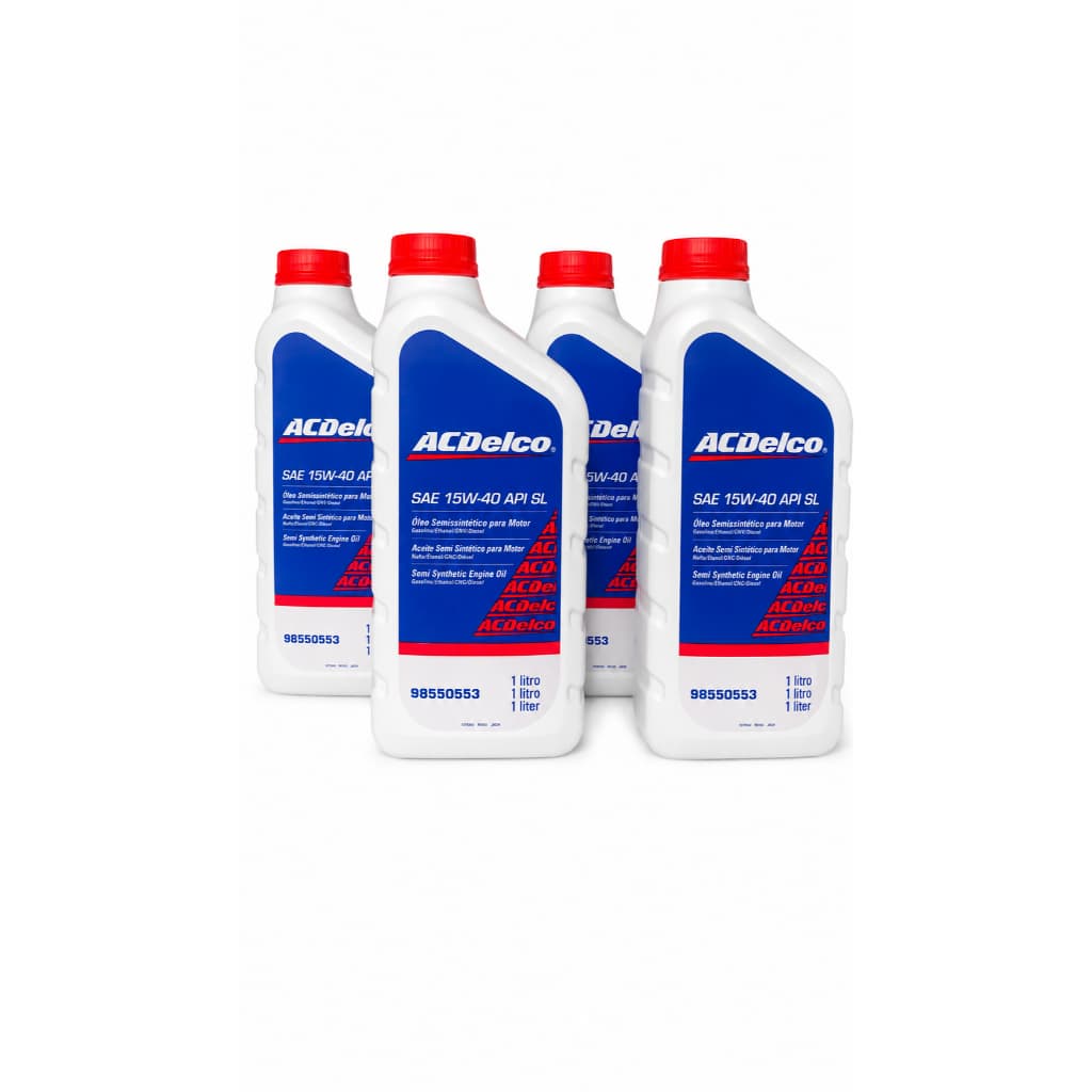 Kit 4L de Óleo Motor Semi-sintético Sae 15w40 Api Sl Acdelco