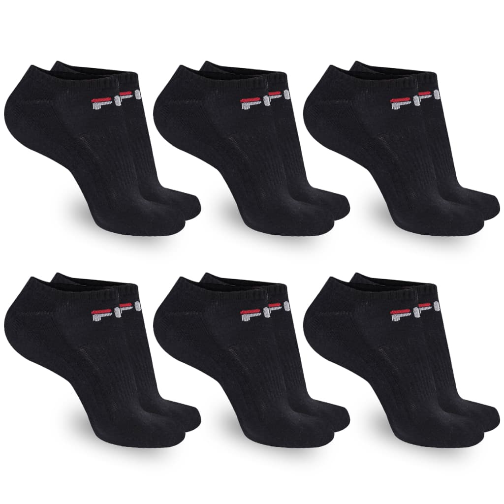 Kit 6 Pares Meias Fila Cano Curto Algodão Original Treino Fitness Academia