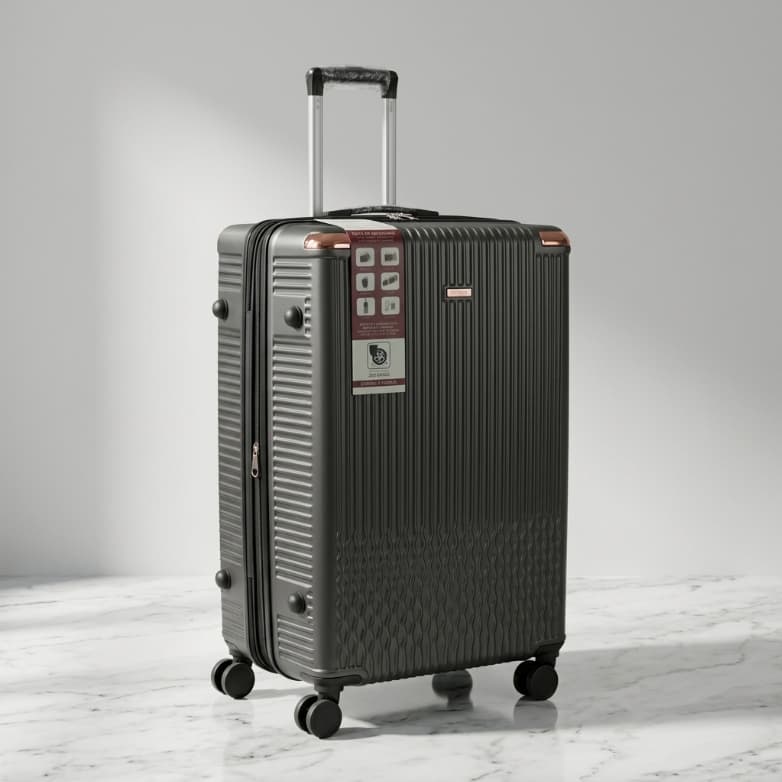 Mala de Viagem Grande Polipropileno 30kg 360° Rodinhas TSA Expansível Resistente