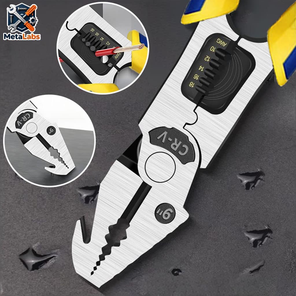 6 EM 1 Alicate Titanium Multifuncional Resistente para Corte e Crimpagem de Fios