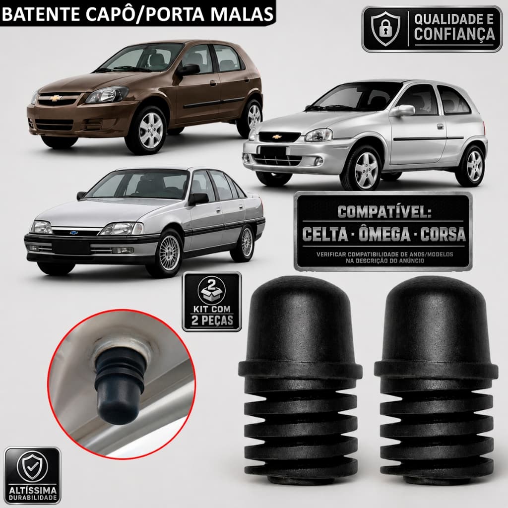 Par Batente de Capô Malas Celta Omega Corsa