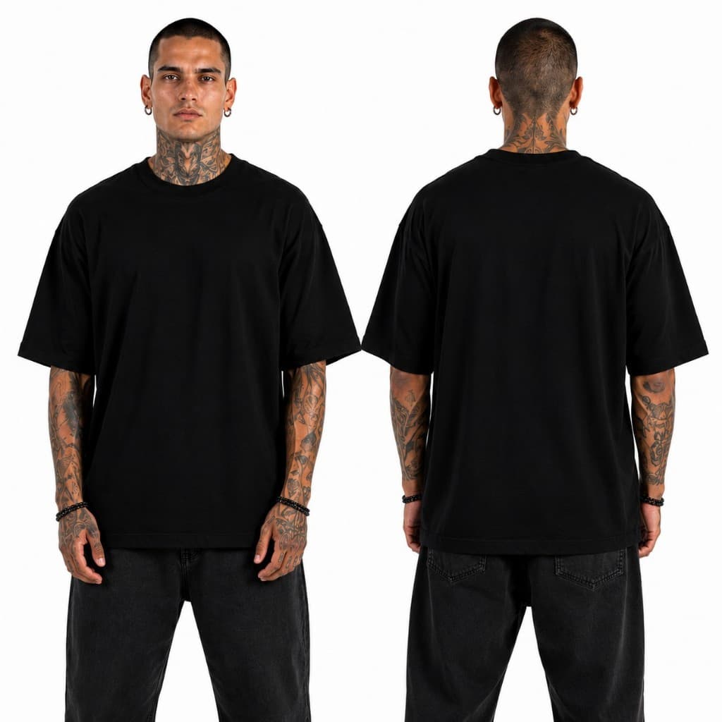 Kit 2 Camiseta Oversized Básica Streetwear Unissex