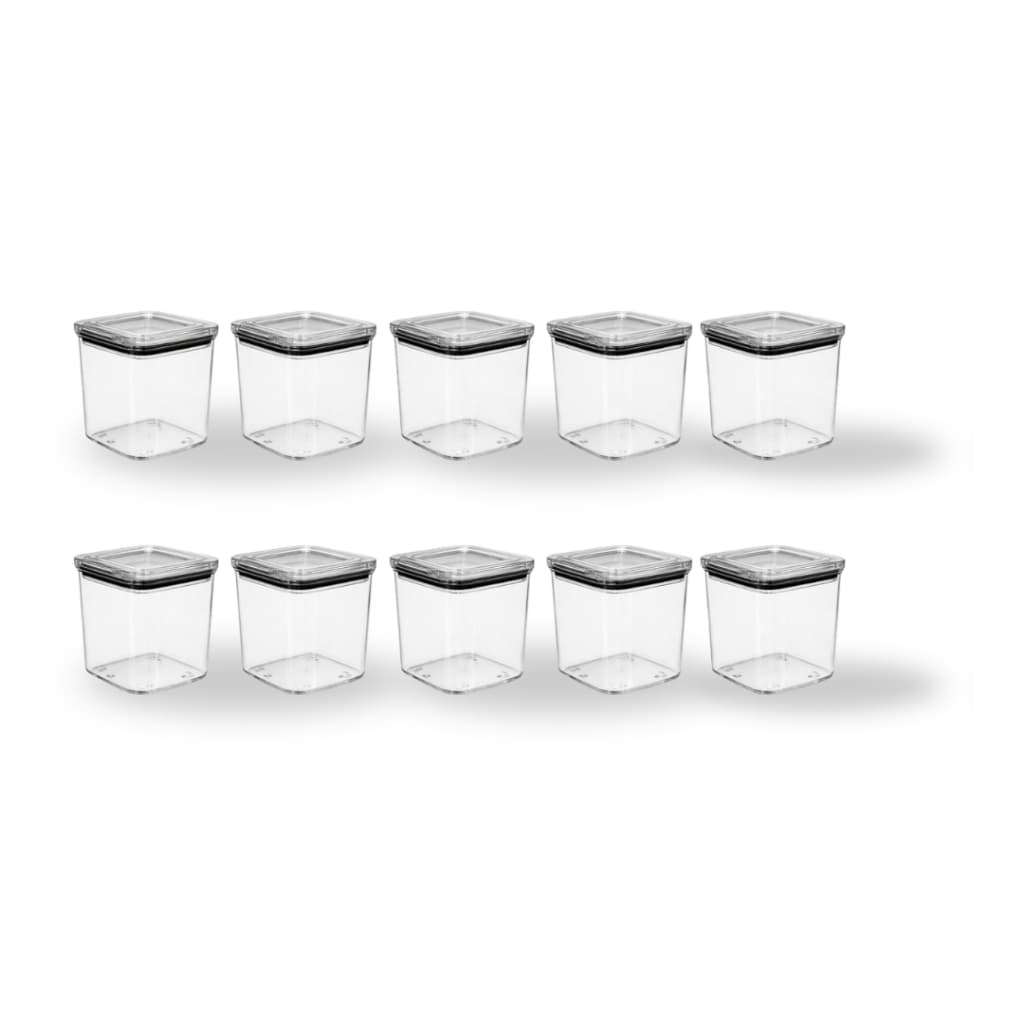 Kit 10 Pote Hermético Condimento Tempero 200ml Transparente