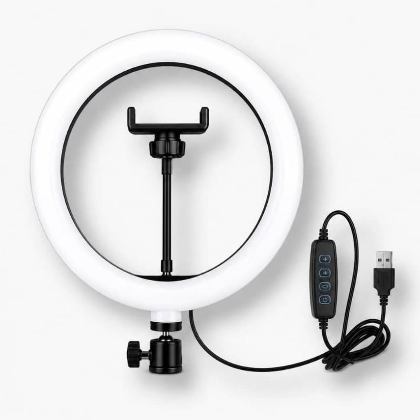 Ring Light Iluminador 10 Polegadas Com  De 2.10 Metro Com Tripé Profissional Led Selfie para celular