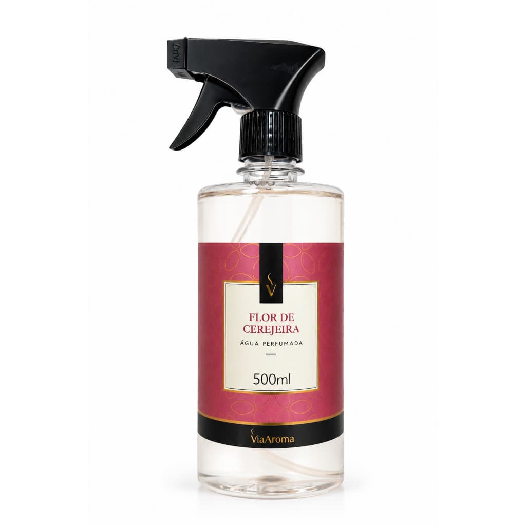 Água Perfumada para Tecidos Flor de Cerejeira 500ml Via Aroma
