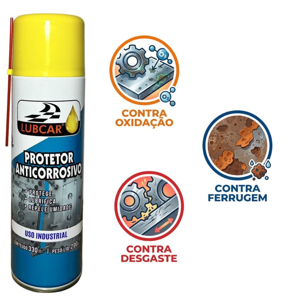 Protetor Anticorrosivo Incolor Spray 300ml – Antiferrugem Moldes Injeção Plástica Armazenagem