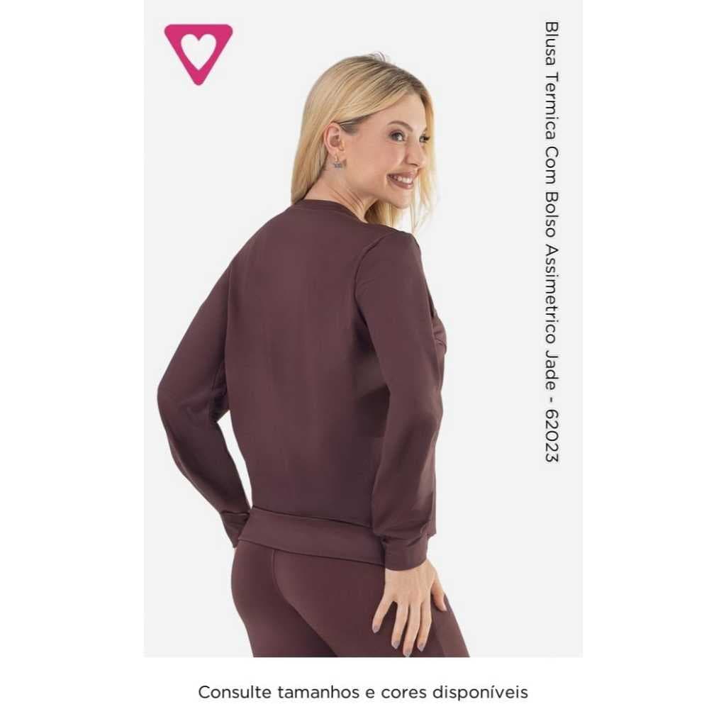 BLUSA TERMICA COM BOLSO ASSIMETRICO JADE  ROMANCE FAVORITA ORIGINAL || LEIA A DESCRIÇÃO