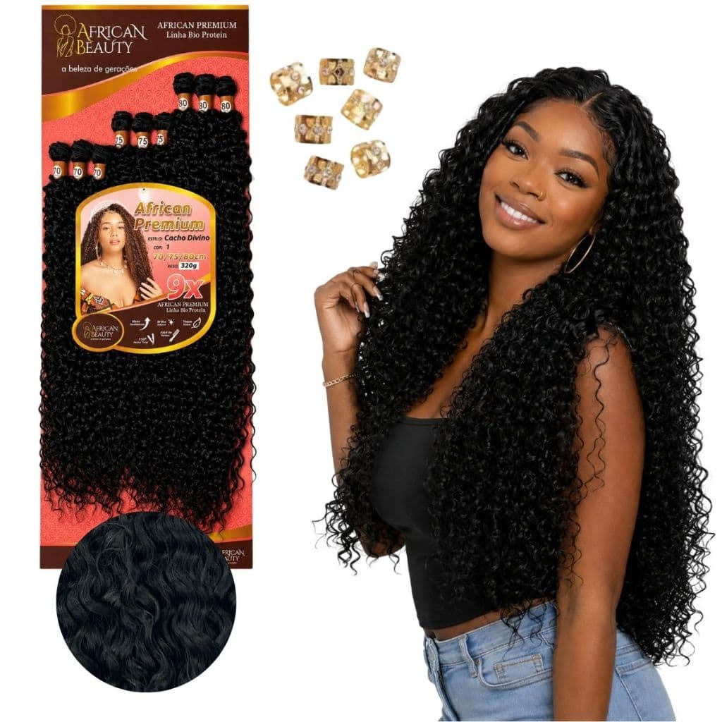 Aplique De Cabelo African Beauty  Em Bio Fibra Com Textura Cacheada Gypsy Braids