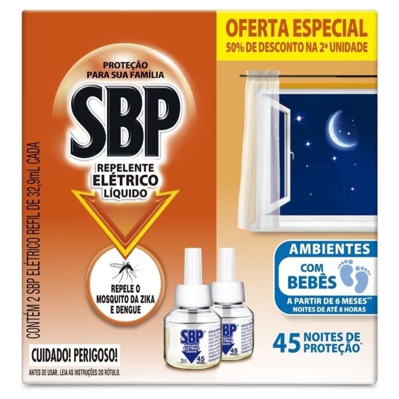 Refil Repelente Elétrico Líquido SBP - Eficaz e Prático com Fragrância Suave