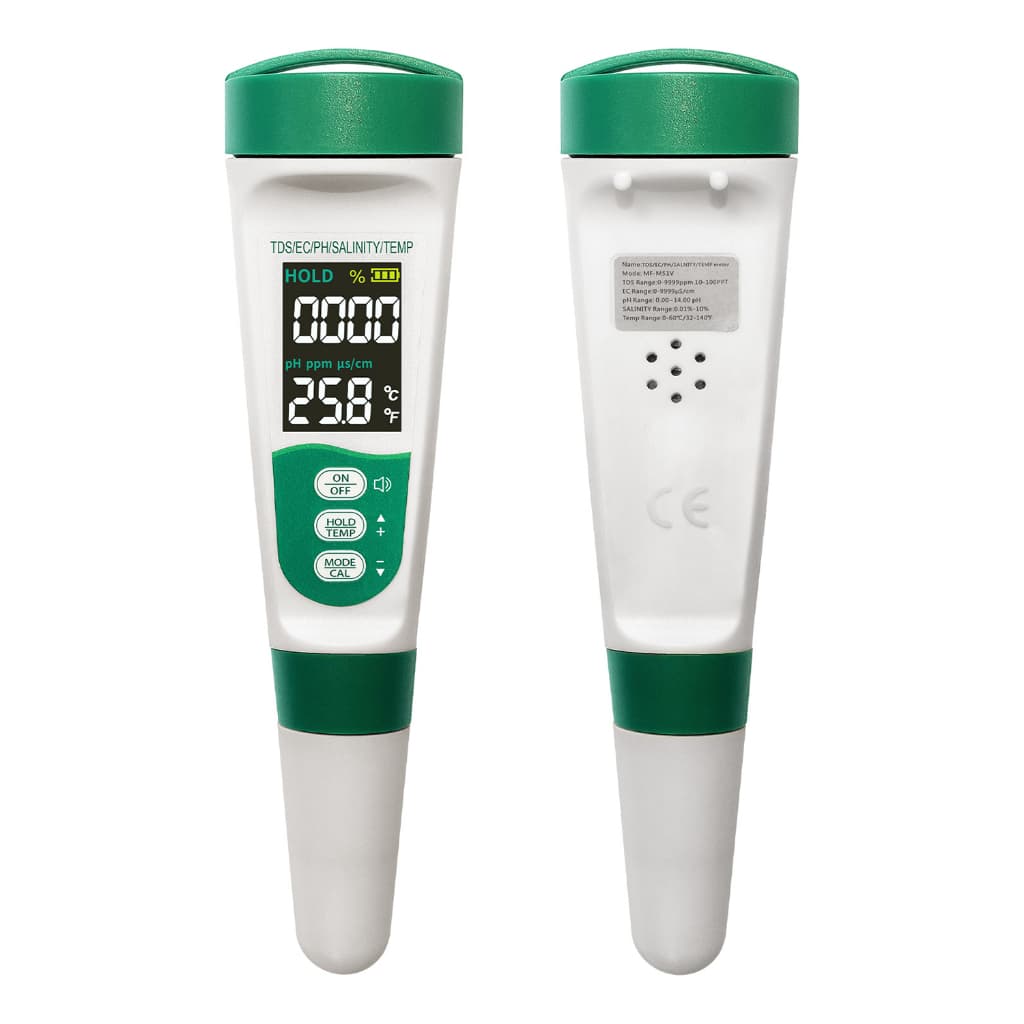 Medidor pH Digital Newpet Portátil Teste De Água Aquário Piscina + 3 Pós De Calibração