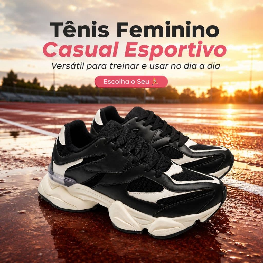 Tenis Feminino Casual Esportivo | Versátil e Confortável Para Treinar e Usar No Dia a Dia | LEVE JÁ!