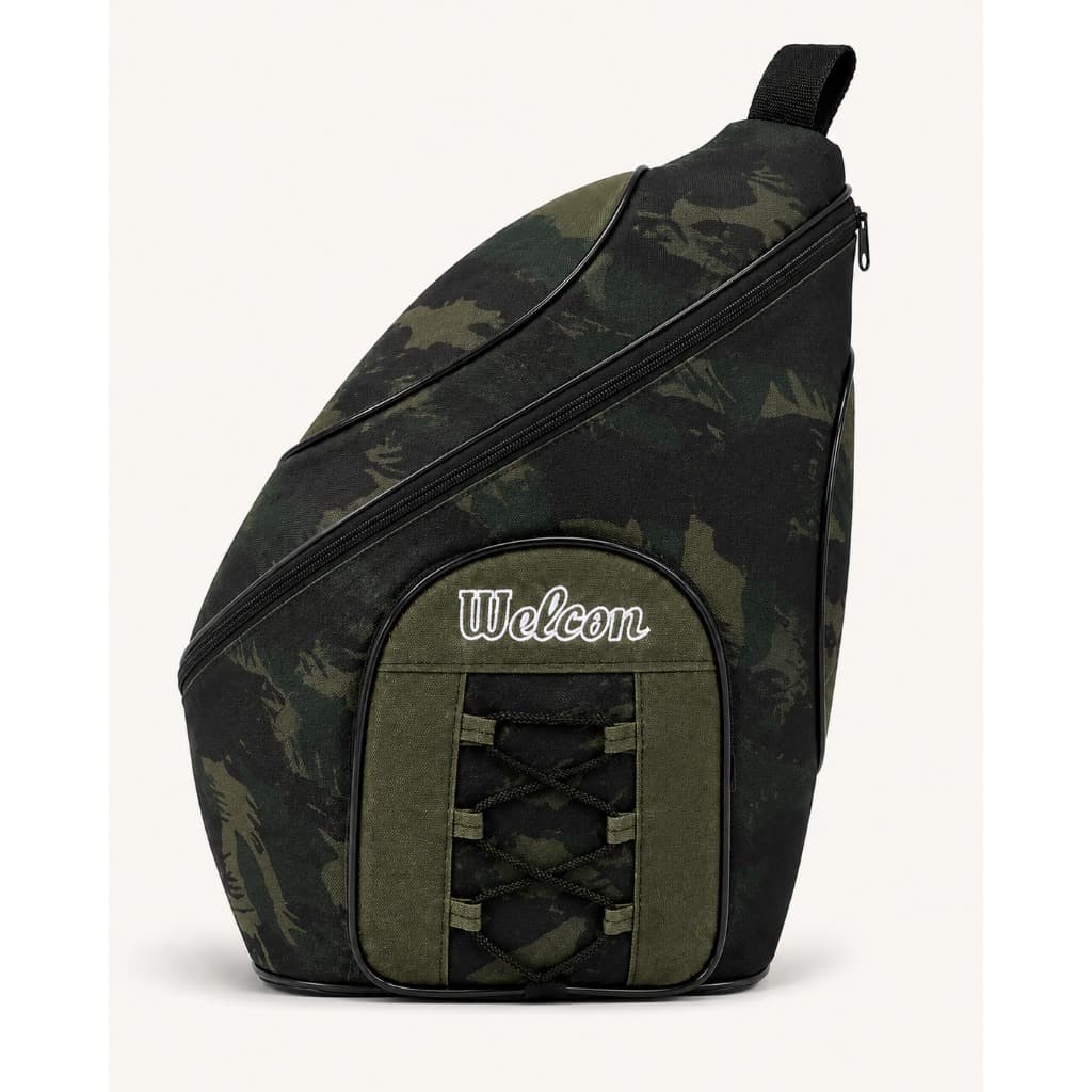 Mochila Transversal Camuflada 30L Grande Capacidade Multifuncional Academia Trabalho Escola Reforçada Welcon