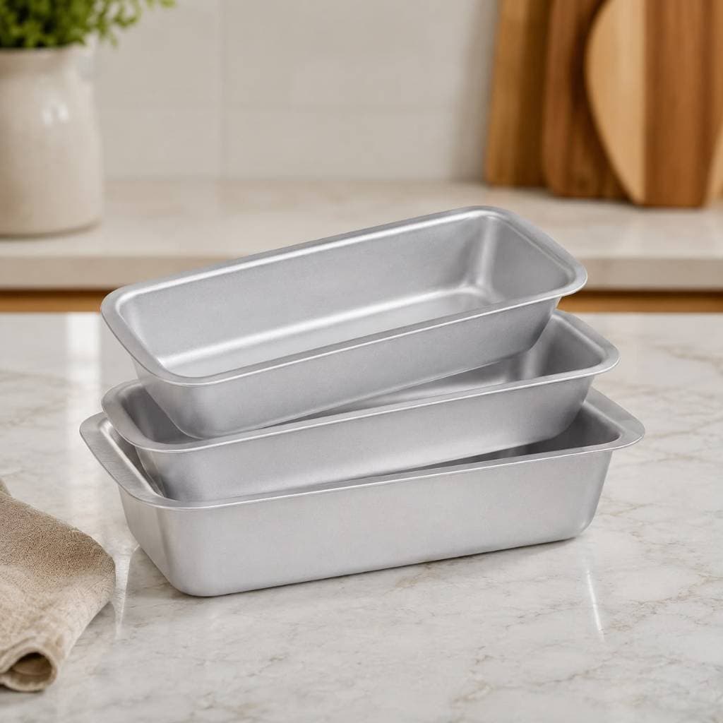 Kit Formas Silicone Antiaderentes Pães Assadeiras Alta Qualidade Durabilidade 3 Unidades