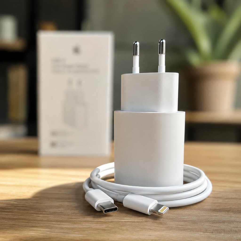 Carregador Turbo 20W USB-C com Cabo Lightning para iPhone Carga Rápida