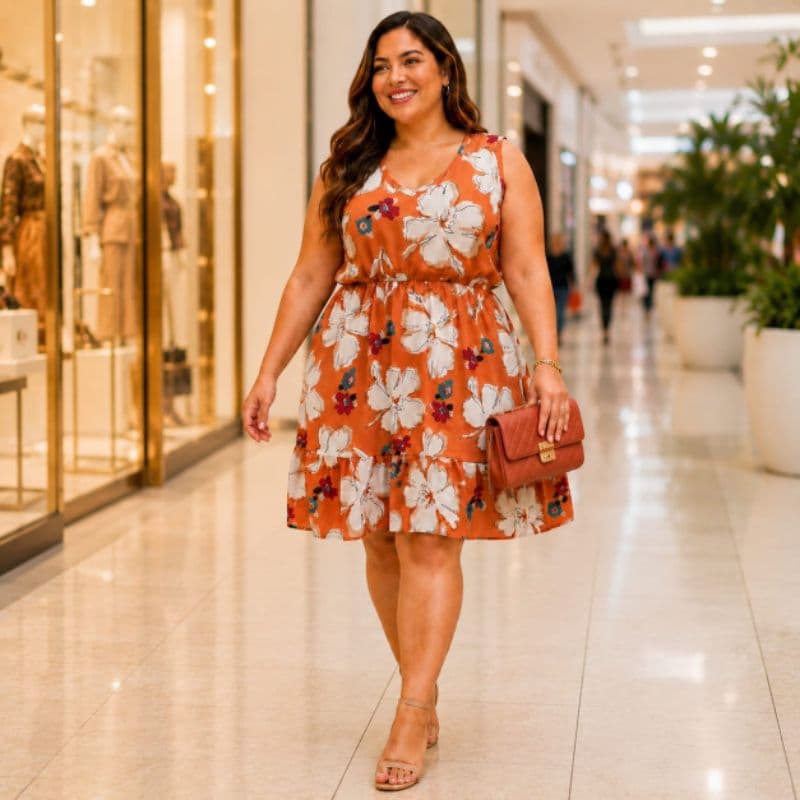 vestido viscolinho alça larga vestido com babado
