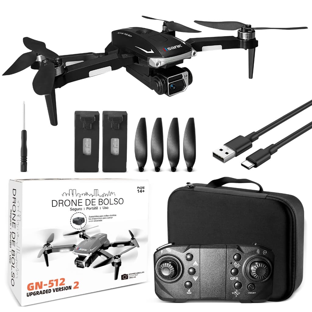 【Frete Rápido】Drone ZD012 GPS Câmera HD 2 Baterias Retorno Automático