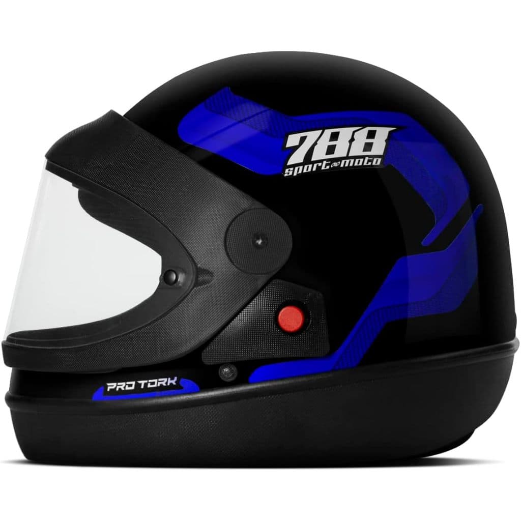 Capacete Para Moto Pro Tork Sport Moto 788 Cor Azul Tamanho do capacete 60