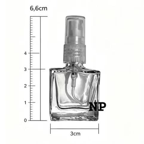 10 frascos de vidro Monsieur 9ml pequeno com borrifador plástico R.13