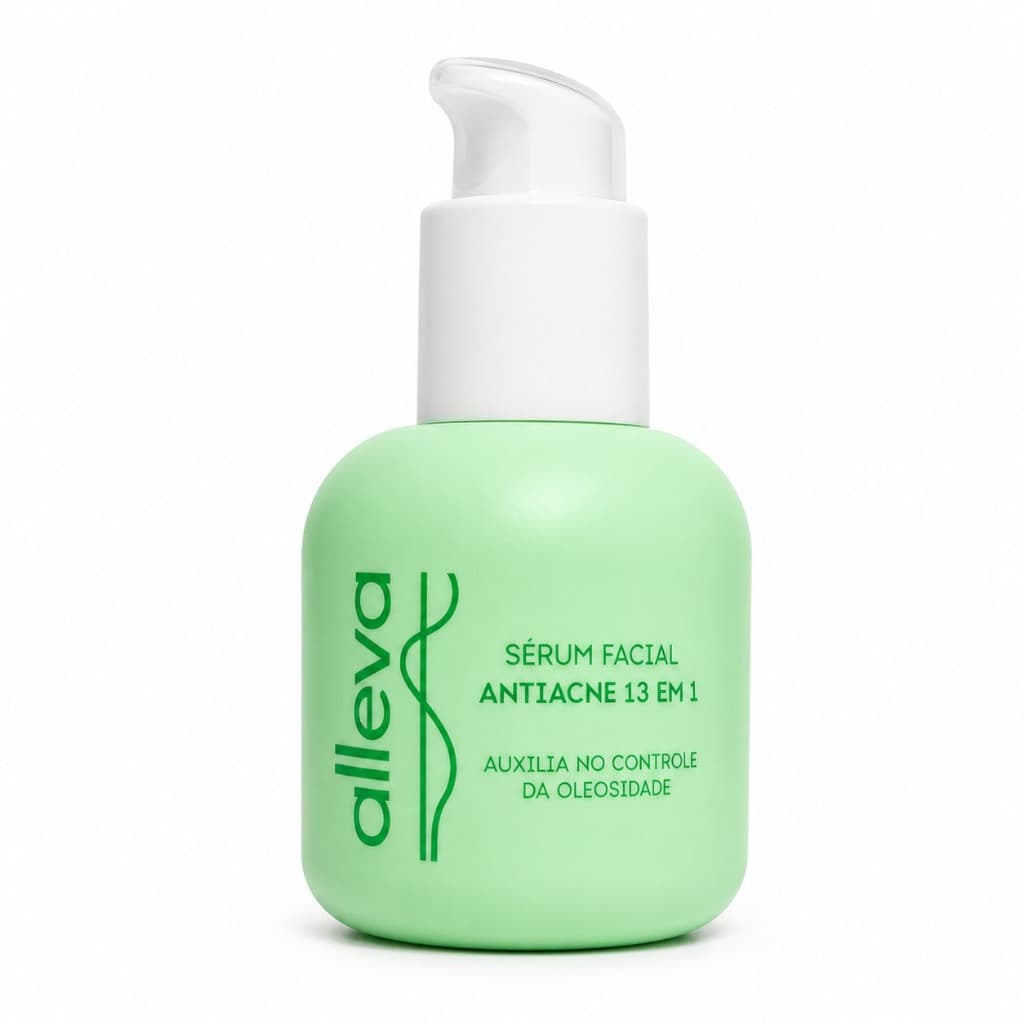Sérum Facial Antiacne 13 em 1 Alleva Skin 30ml Controle da Oleosidade e Acne com Niacinamida