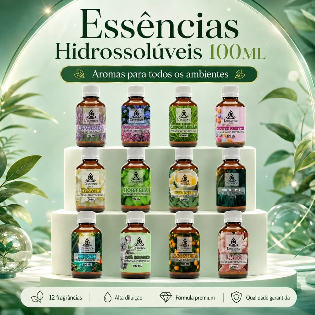 Kit 12 Essências 100ML Aromatizantes Sortidos - Escolhe no Chat – Uso em Umidificador/Difusor