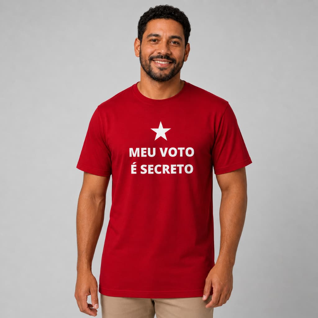 Camiseta Lula Presidente Camisa Meu Voto É Secreto Faz O L