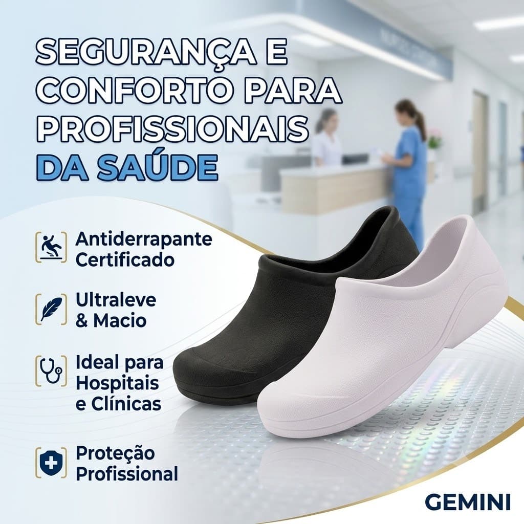 Sapato Enfermagem Enfermeira Fechado Profissional Uniforme EPI Cozinha Confortável