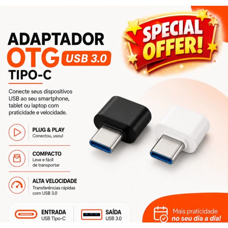 Adaptador Otg Tipo C / Usb Pen drive Celular