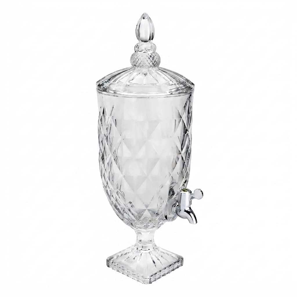 Suqueira Dispenser para Bebidas de Vidro 5 Litros Agua Saborizada Buffet Mesa Posta