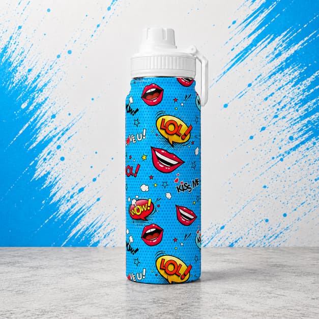Garrafa 800ml Com Tampa Rosca, Bico Protegido, Vedação Antivazamento, Ideal Para Academia e Dia a Dia