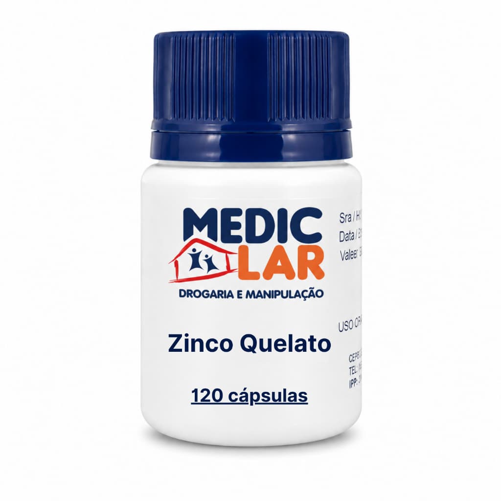 Zinco Quelato 30mg - 60 ou 120 cápsulas