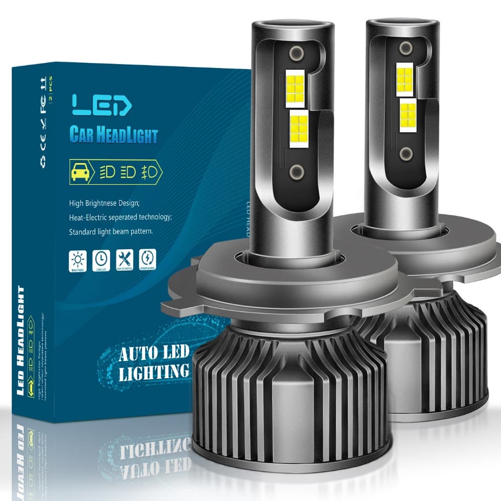 ROVIK Lâmpada LED para Farol Automotivo H4 H7 170W/par 12V 6000K Super Branca 300% Mais Brilho Next Generation (A8)