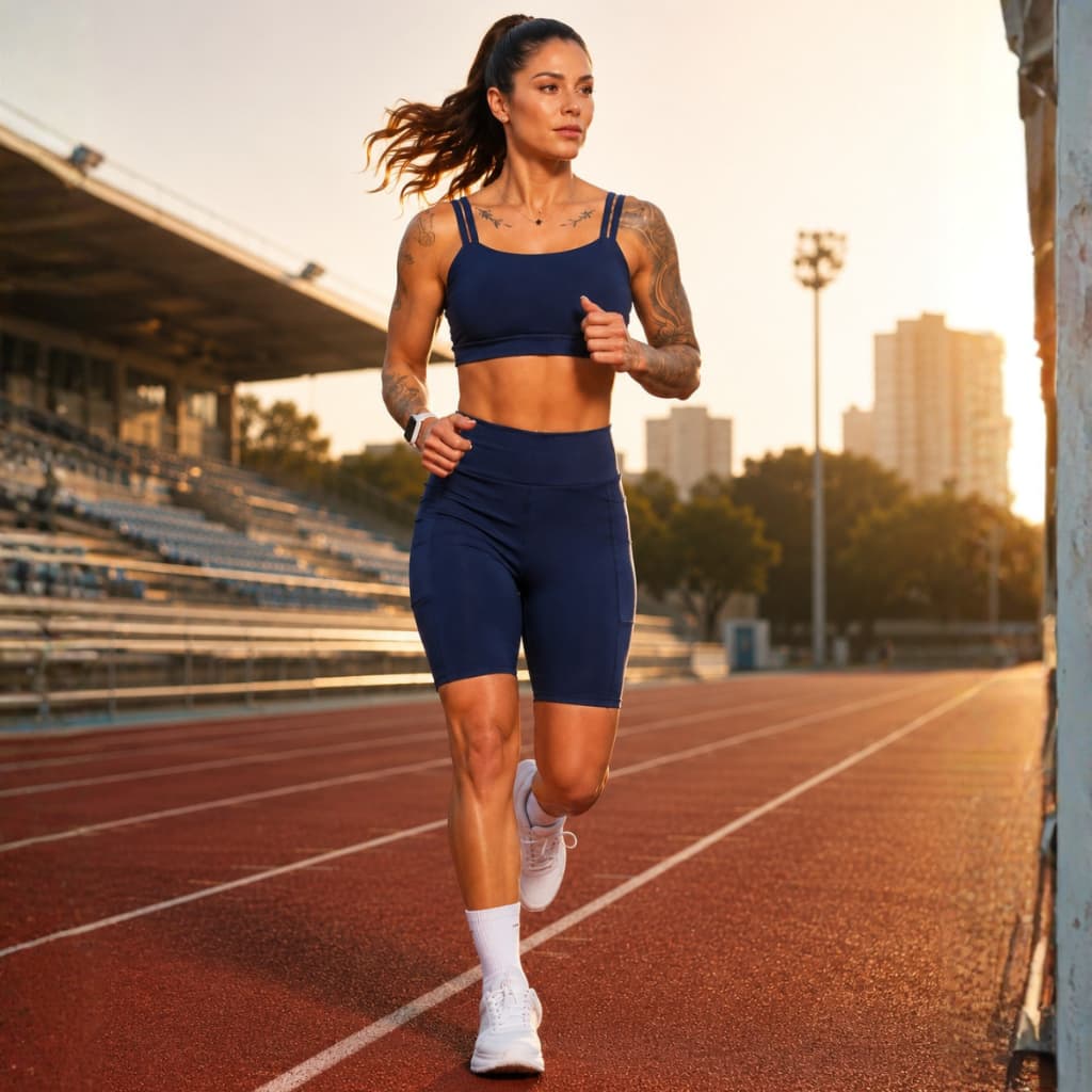 Conjunto Esportivo Top Alça Dupla + Short Legging com Bolso Suplex Premium Feminino  Ciclismo Ginástica