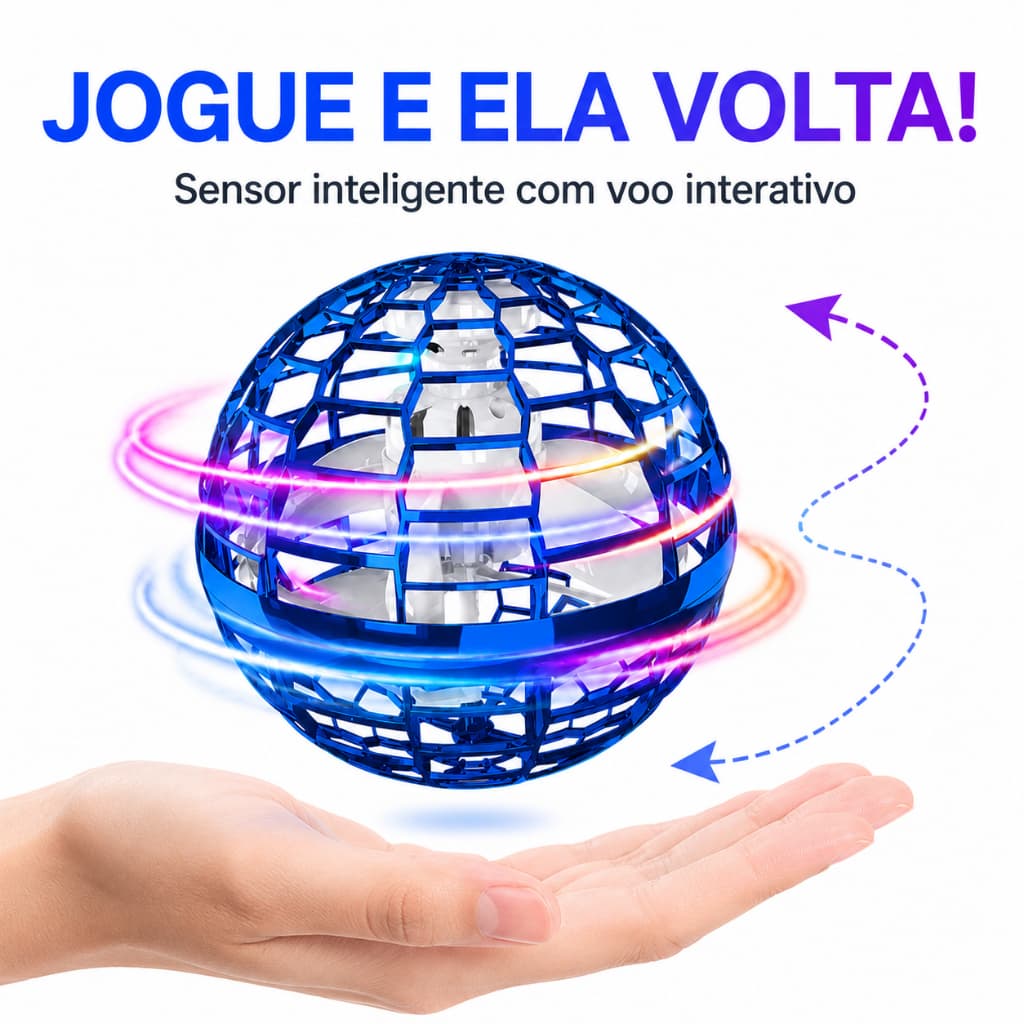 Bola Flutuante Mágica com Sensores Esfera Mágica Rotativa Brinquedo Magnético Flutuante