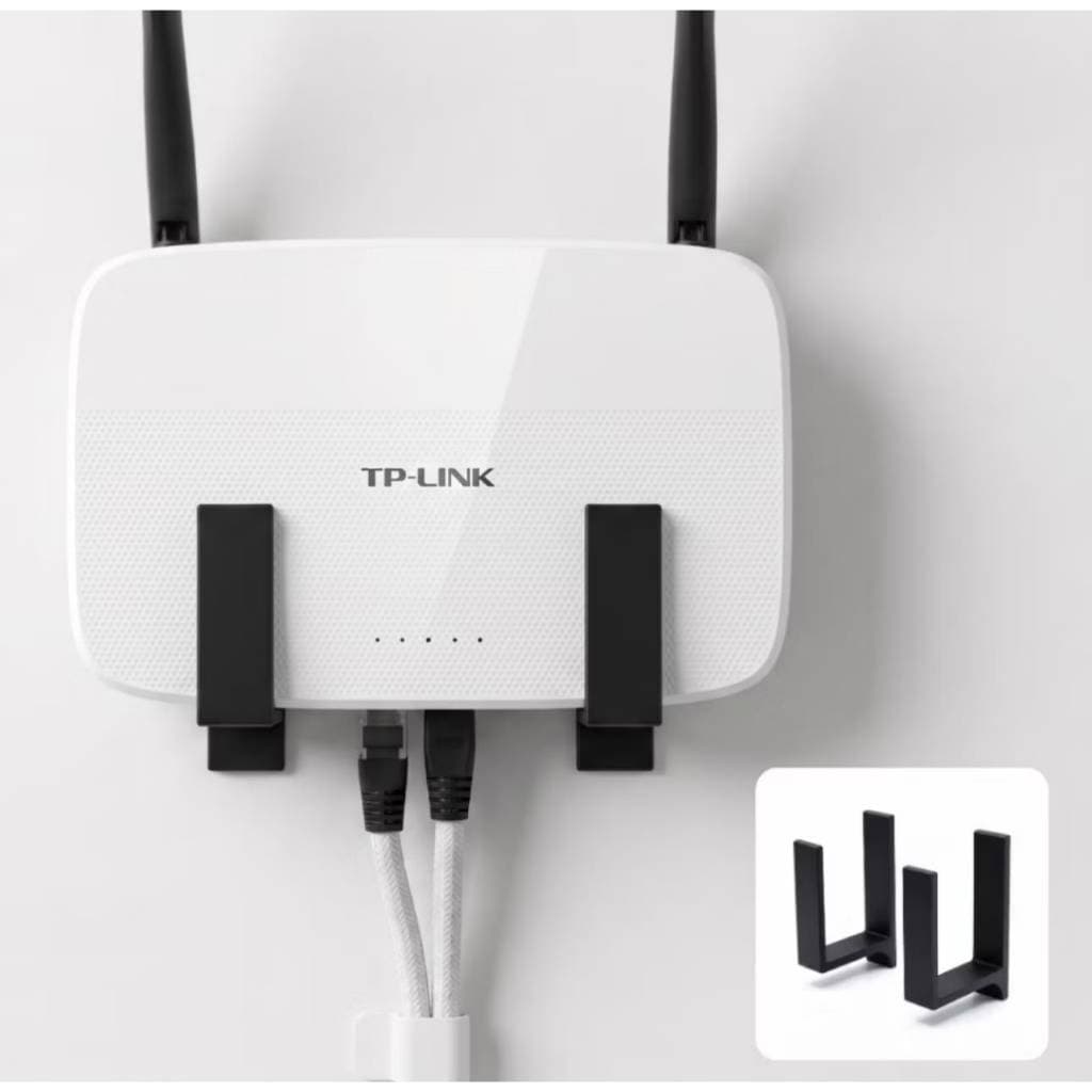 Suporte de Parede para Roteador WiFi Universal Organizador Modem TP-Link Parede Sem Furo Fita 3M