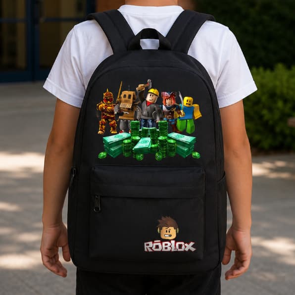 Mochila Personagens Desenho Escola Viagem Passeio Masculina e Feminina Roblox Naruto FreeFire Fortnite Stitch