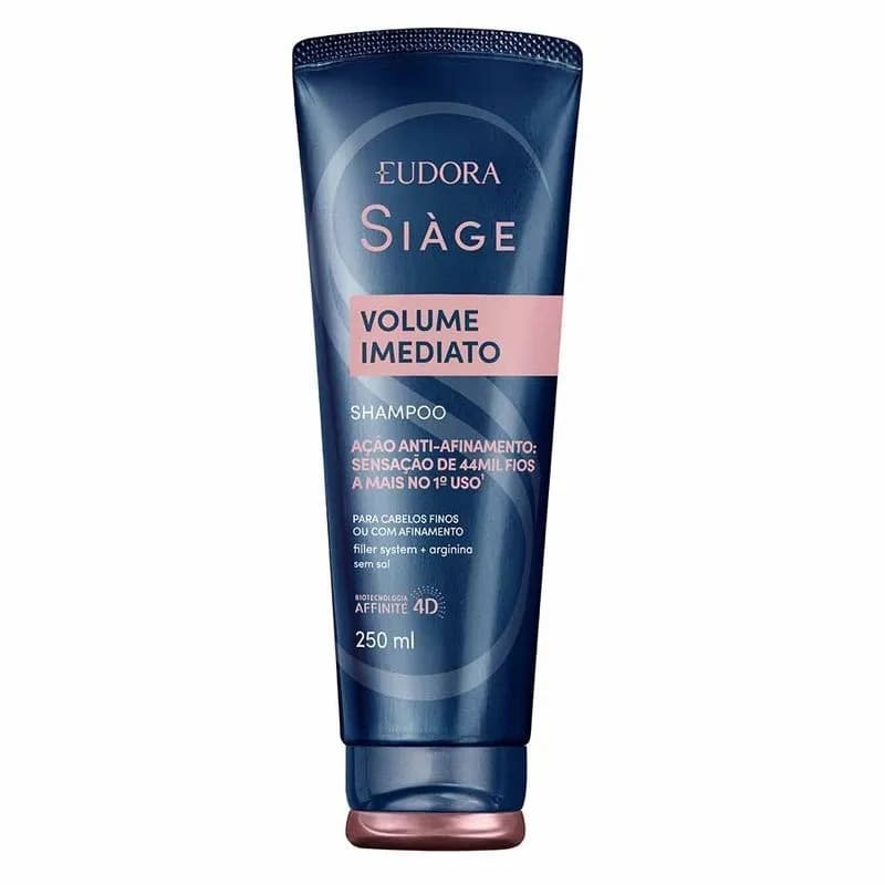 Eudora Siage Shampoo Volume Imediato 250 ml Para cabelos finos ou com afinamento