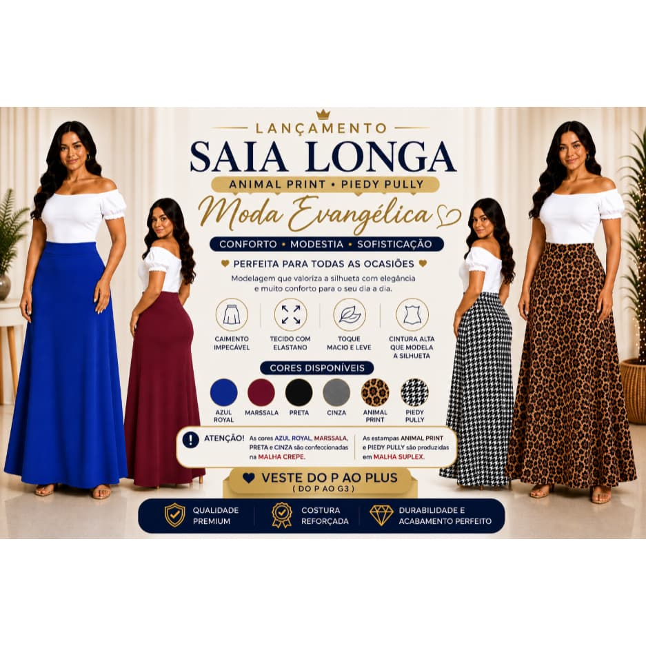 Saia  longa moda evangélica