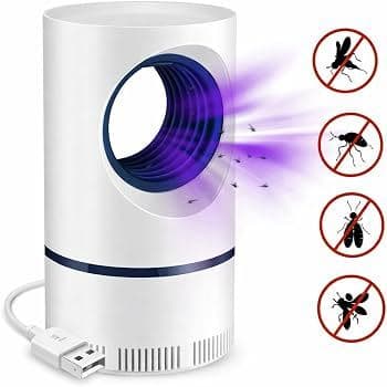 Armadilha Mata Mosquito USB LED Sucção 360° Silenciosa Sem Produtos Químicos Portátil