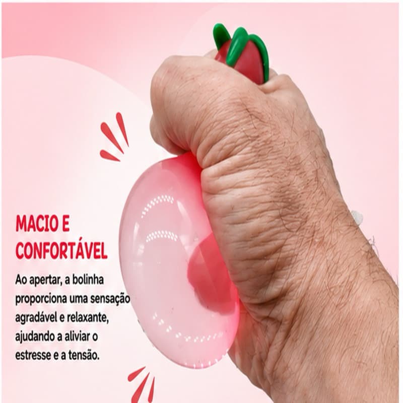 Bolinha Squishy Tomate Anti Stress Brinquedo Sensorial Fidget Macio 6,5cm