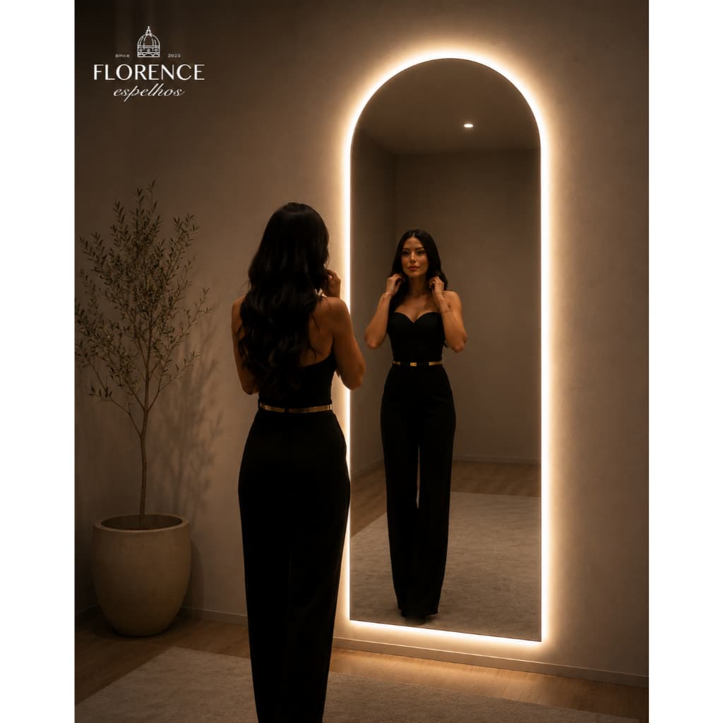 Espelho Verona 170x70 e 150x50 Com Led Corpo Inteiro Luxo