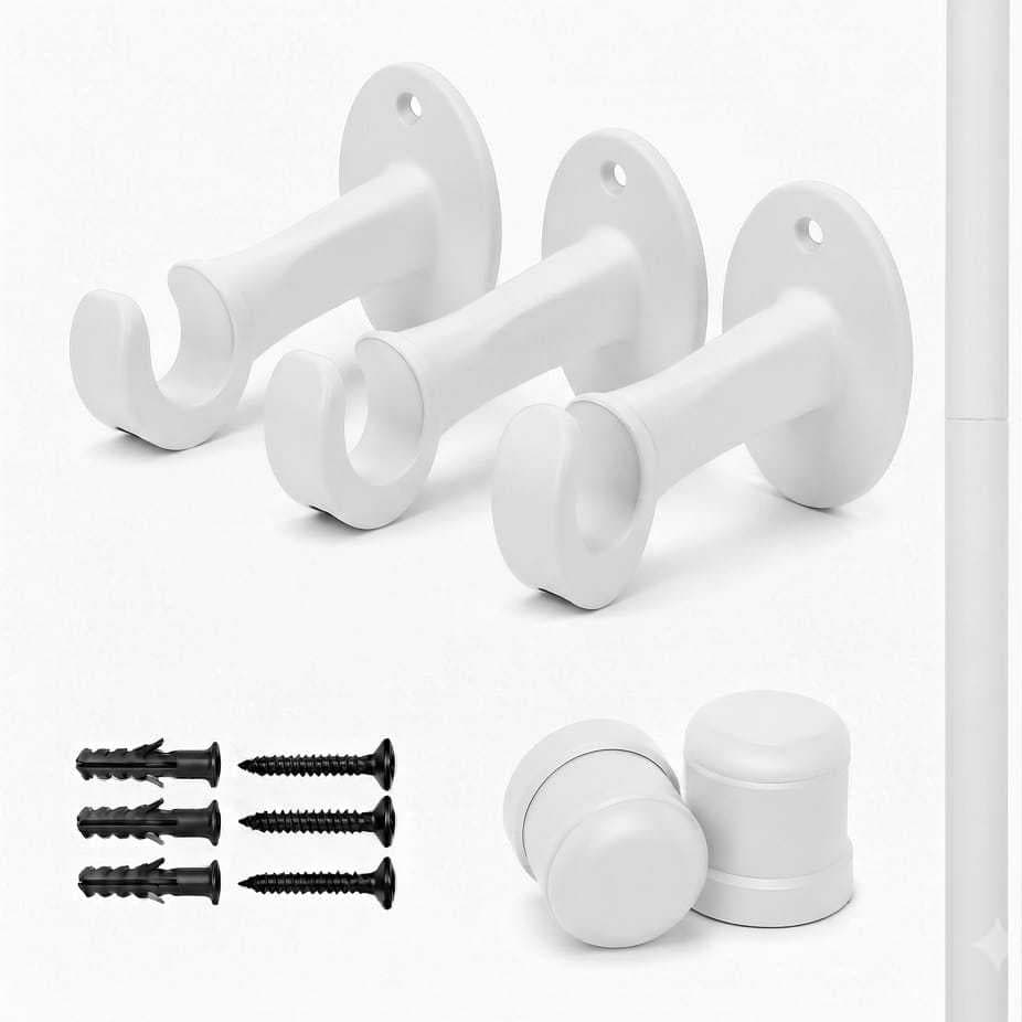 Kit Varão de Aço 2 Metros Fino - Fácil Instalação! Resistente